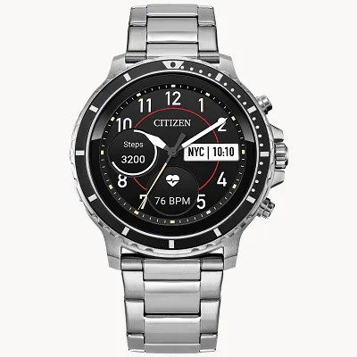 CZ Smart Touchscreen Black Dial Stainless Steel Bracelet CZ Smart Touchscreen Black Dial Stainless Steel Bracelet